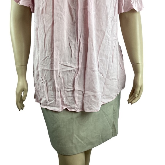 Ellos Top Size 28 Pink Short Sleeve - Picture 3 of 7